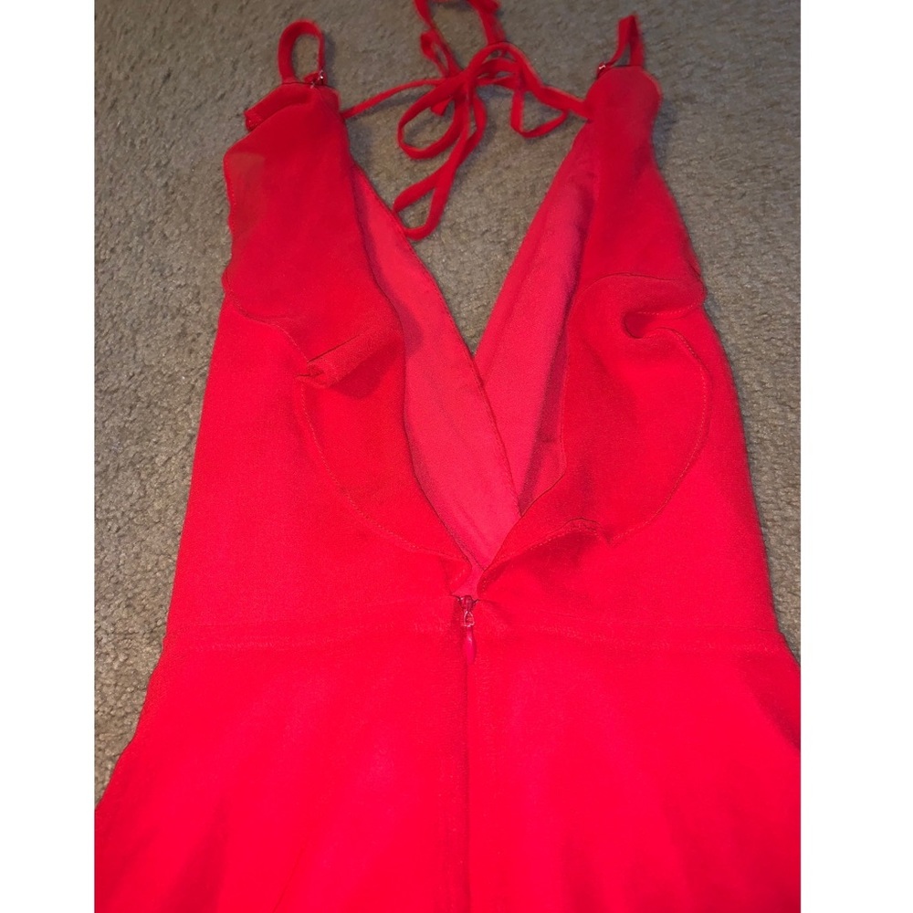 Lulu’s Open Back Ruffle Detail Fit And Flare Dress - Picture 5 of 6
